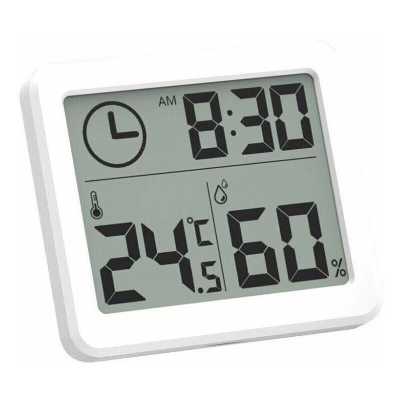 foto del prodotto ymyny termometro igrometro per interni digitale lcd c f misuratore di temperatura e umidit con sveglia 10 70 c