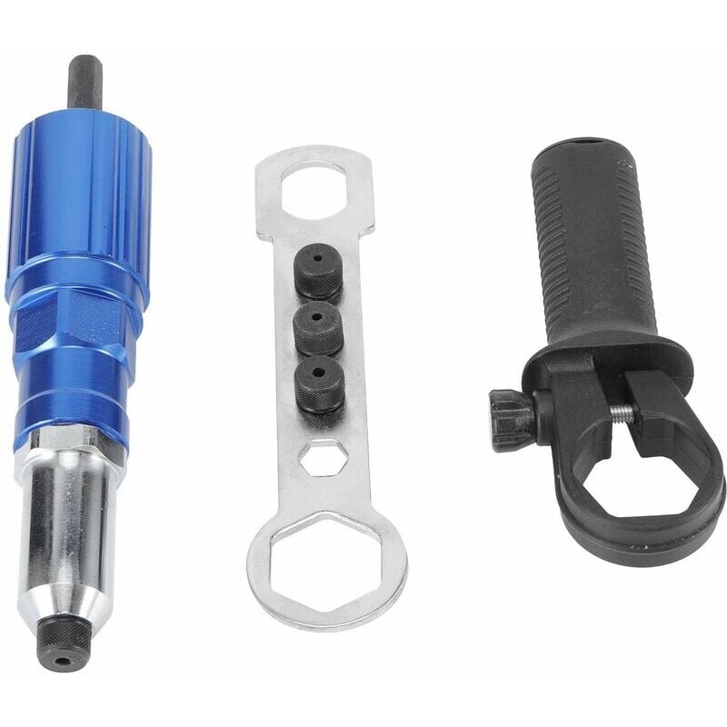 foto del prodotto ymyny testa per rivettatrice, accessorio per trapano rivettatore elettrico, adattatore di conversione per inserto trapano