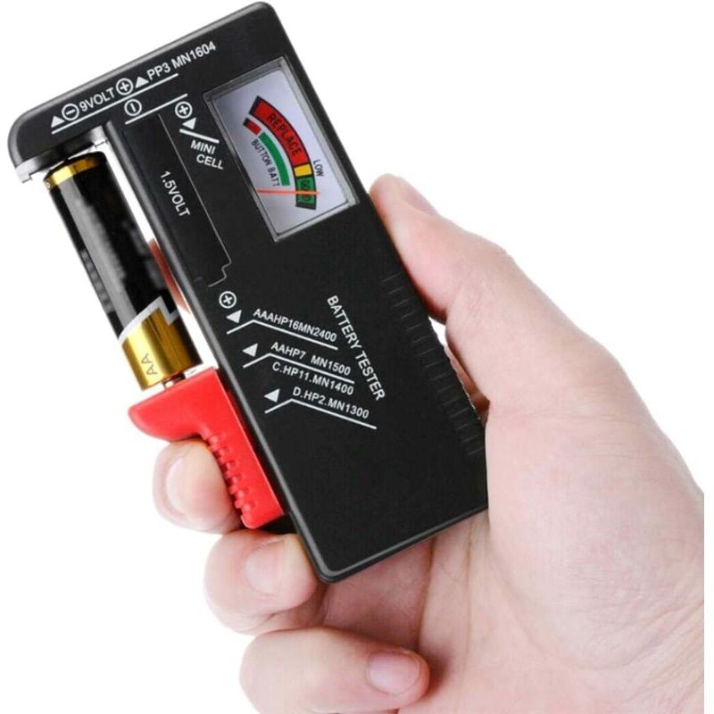 foto del prodotto ymyny tester universale per batterie tester digitale per batterie aa aaa cd 9v, controllore di tensione della batteria da 1,5v