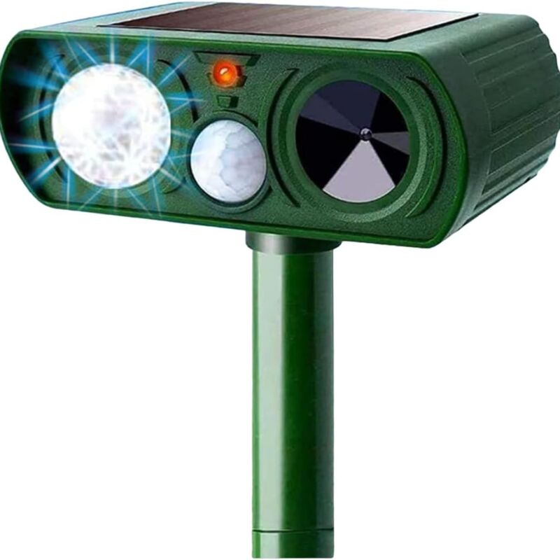 foto del prodotto ymyny ulisem repellente per gatti a ultrasuoni solari, repellente per gatti da esterno, sensibilit e frequenza regolabili