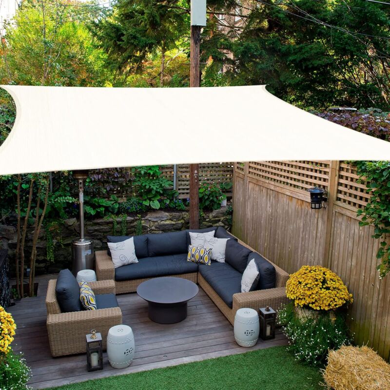 foto del prodotto ymyny vela ombreggiante quadrata 2 x 2 m, telo ombreggiante traspirante in hdpe, rete ombreggiante da 2 m per cortile, giardino, patio, campeggio
