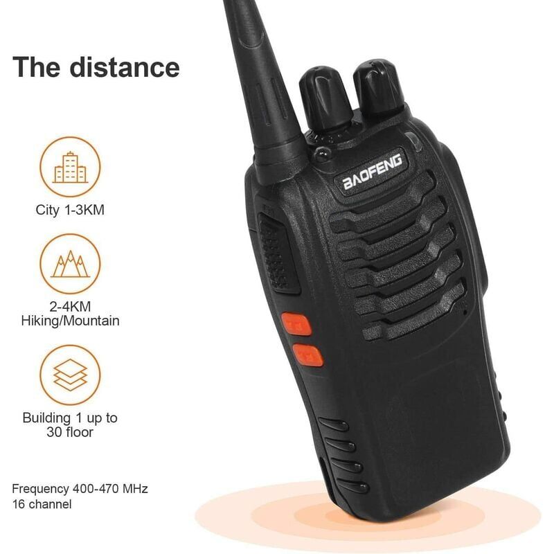 foto del prodotto ymyny walkie talkie a lungo raggio walkie talkie professionale a 16 canali, ctcss dcs, radio ricaricabile da 1500 mah, portata 1 3 km, per