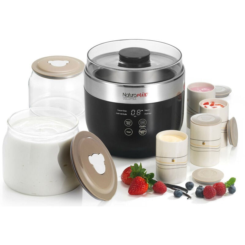 foto del prodotto yogurtiera 4 vasetti da 150ml 2 vasetti da 1,5l 20w voluptea naturamix
