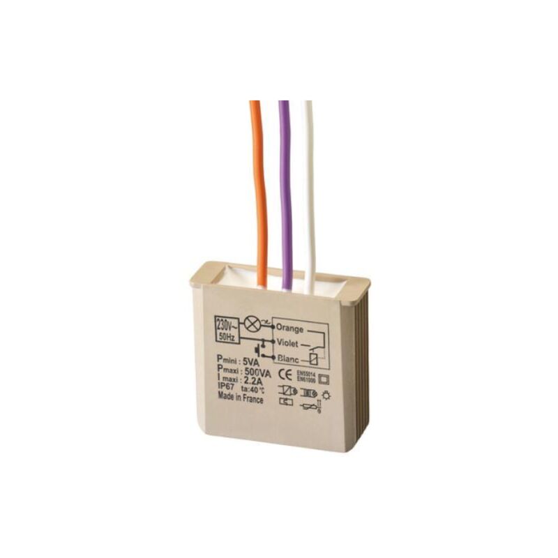 foto del prodotto yokis modulo dimmer elettronico temporizzabile 500w sistema filare ad incasso senza neutro urmet 5454052