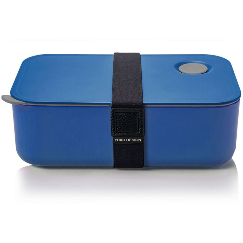 foto del prodotto yoko design 1387 scatola pranzo ermetico plastica blu 19 x 6,5 x 12 cm