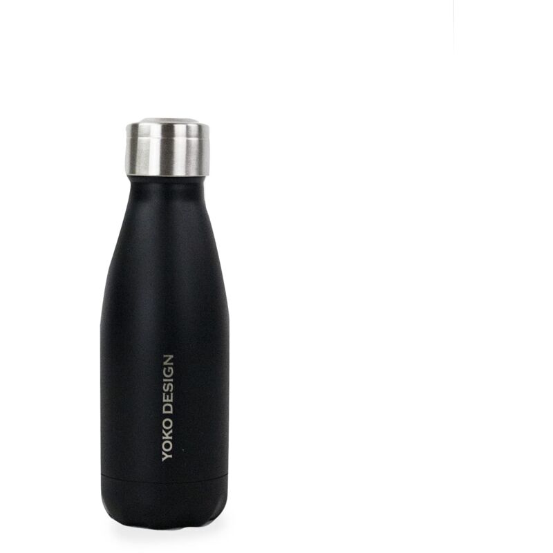 foto del prodotto yoko design bottiglia termica con doppia parete in acciaio inox, acciaio inox, noir mat, 260ml
