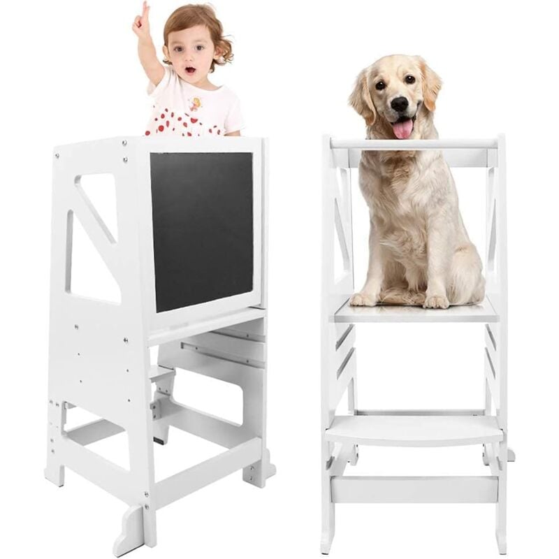 foto del prodotto yoleo torre di apprendimento in legno, torre di osservazione per bambini, torre di apprendimento montessori, sgabello per bambini regolabile in