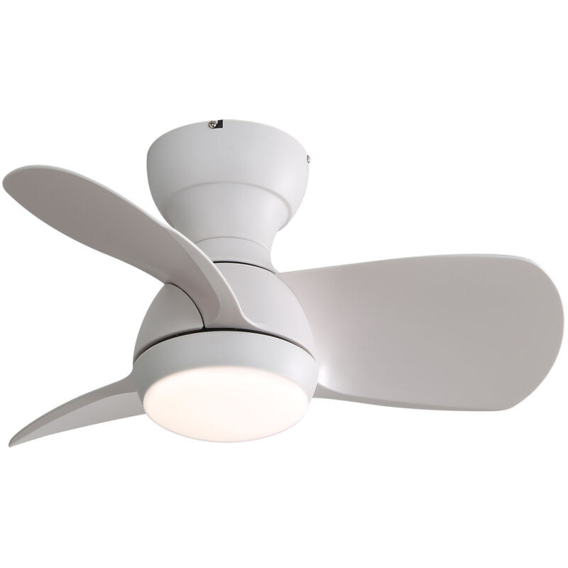 foto del prodotto yoleo ventilatore da soffitto da 58,4 cm con luce led da 18 w, 3 pale in abs, motore dc, modalit inverno estate, bianco