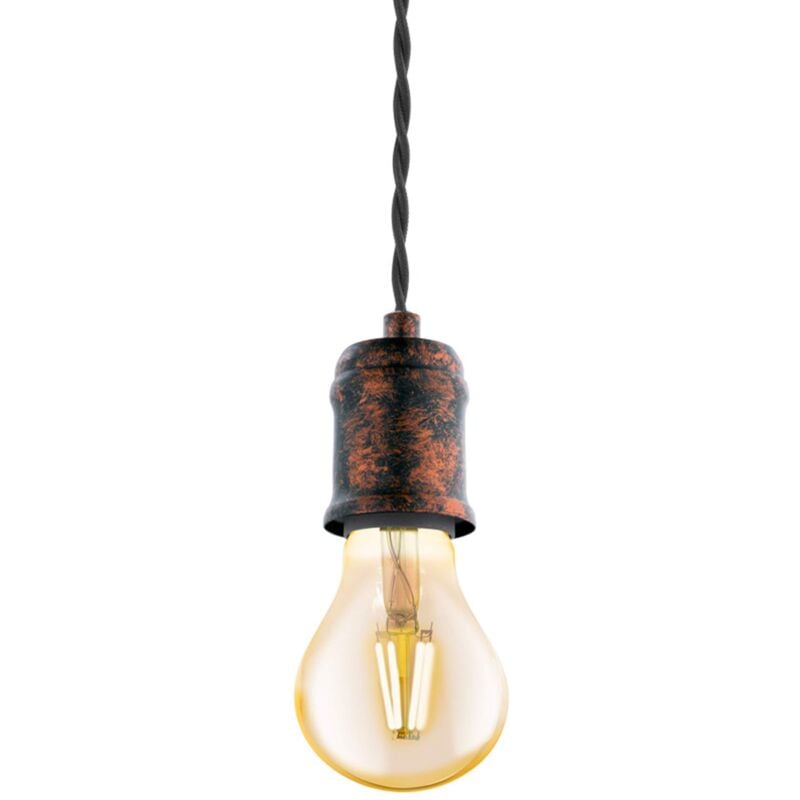 foto del prodotto yorth lampadario a sospensione in acciaio, 60 w, colore rame eglo