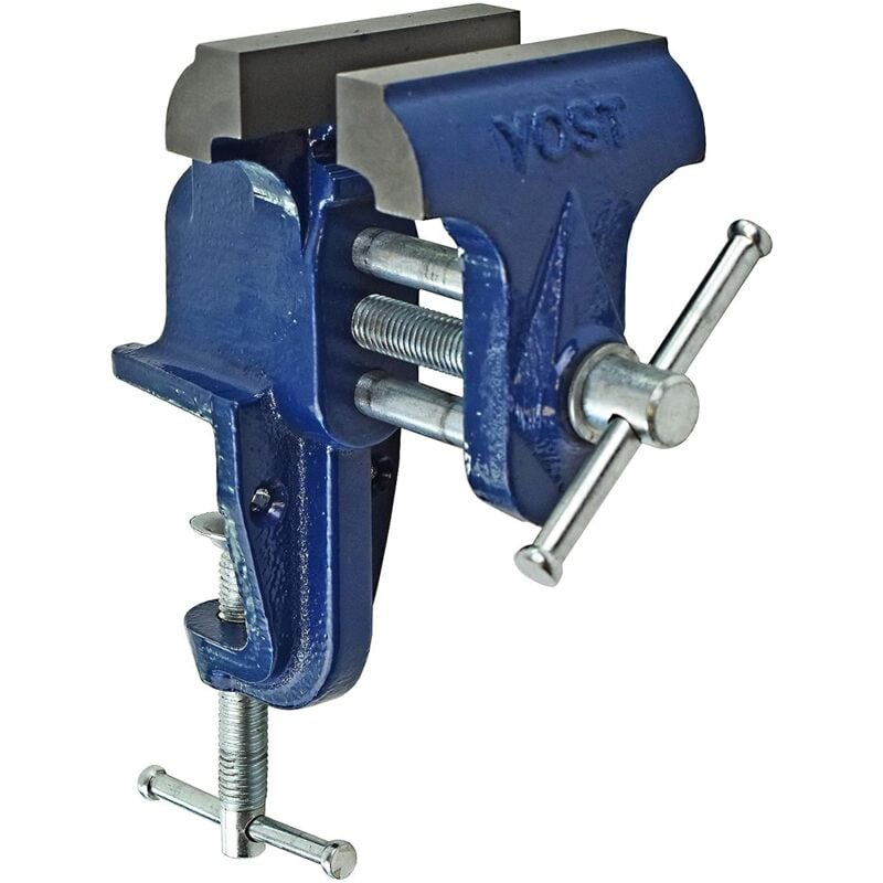 foto del prodotto yost vises morsa cov 3 morsa portatile da 7,6 cm di larghezza realizzata in ghisa grigia blu