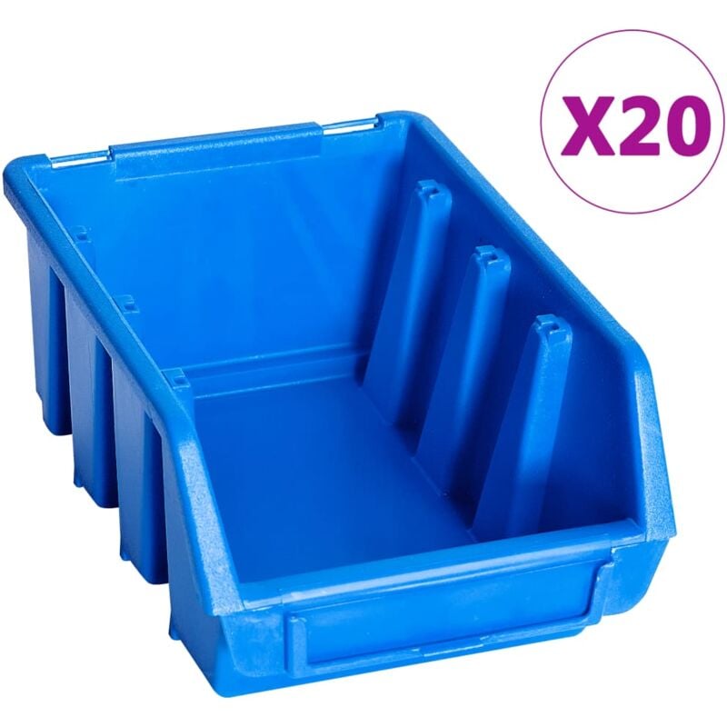 foto del prodotto youthup furniture limited contenitori impilabili 20 pz blu in plastica