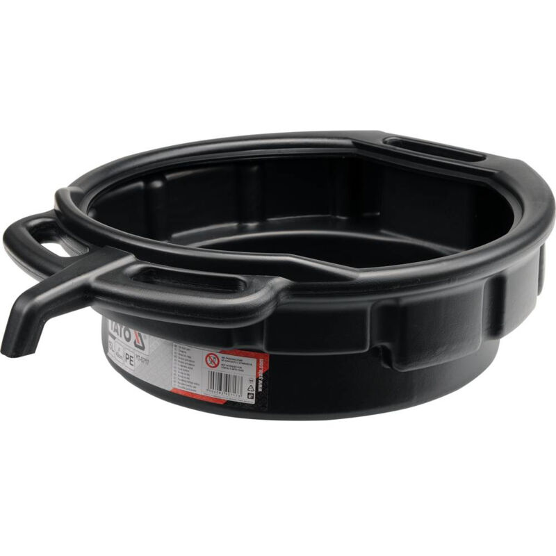 foto del prodotto yt 0717 lattina di olio in plastica nera 15 l