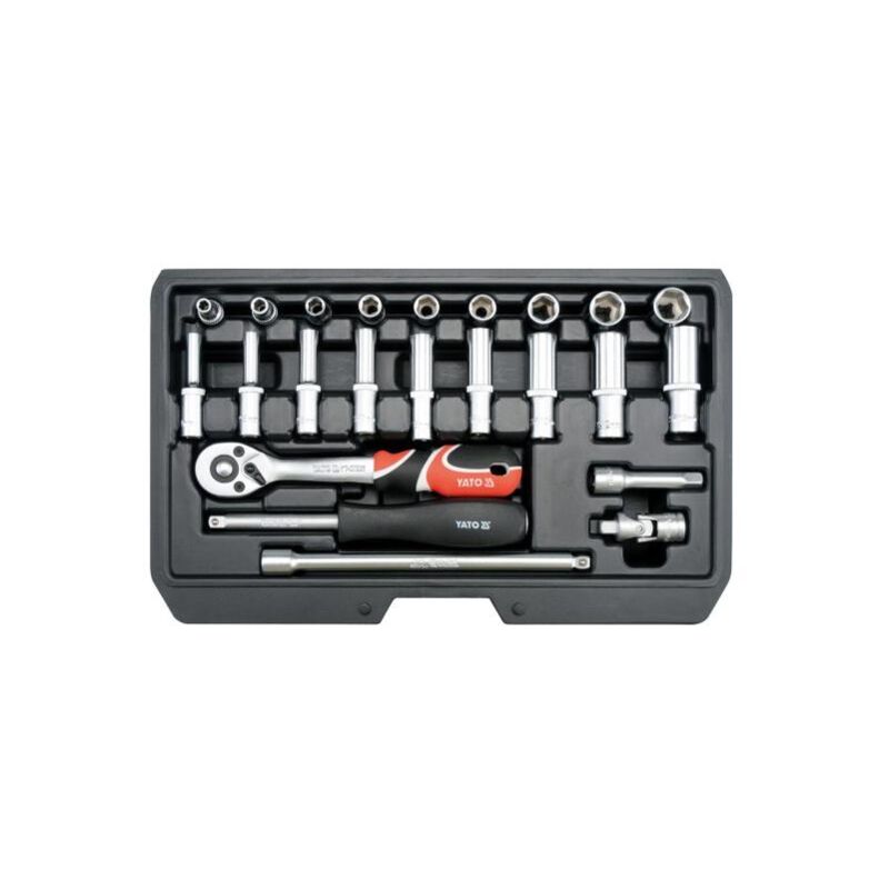 foto del prodotto yt 14451 presa set 1 4 23pcs yato