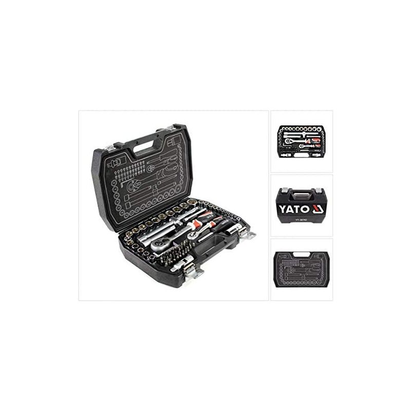 foto del prodotto yt 38782 set di bussole 1 4 72pz e 1 2. yato