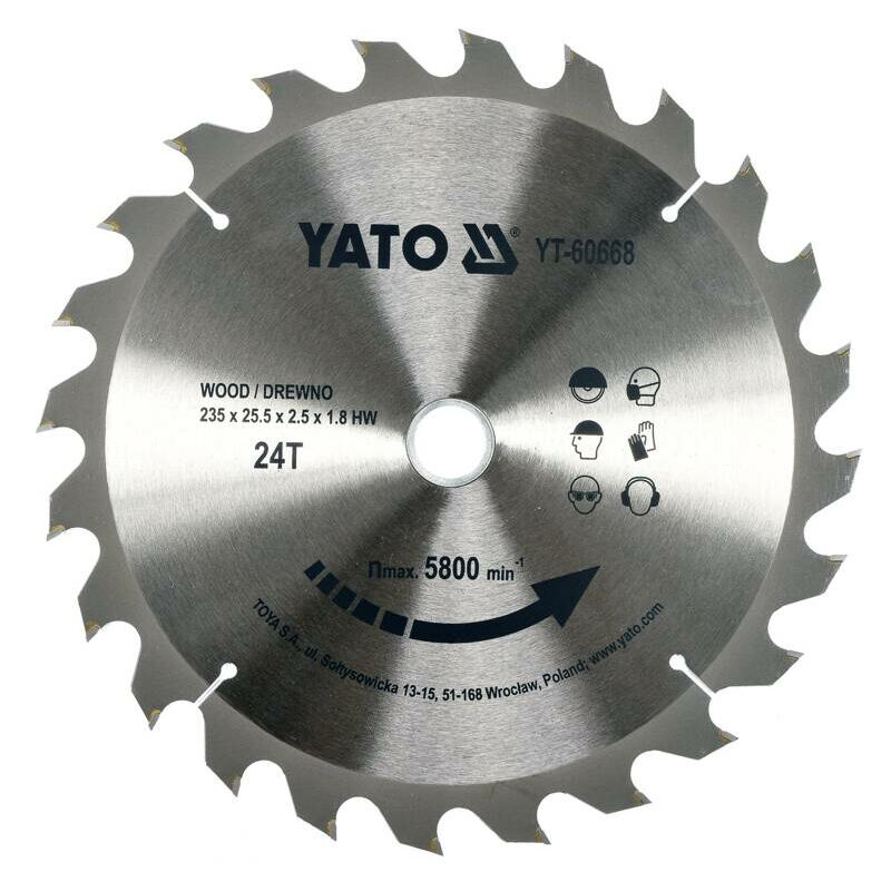 foto del prodotto yt 60581 lama circolare de 1 pz. yato