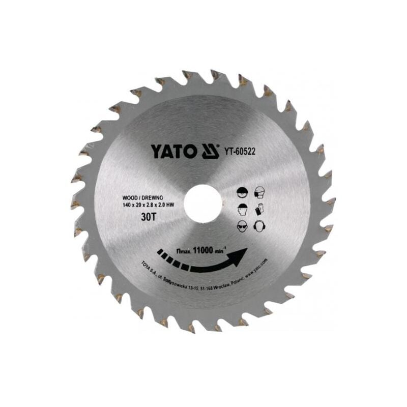 foto del prodotto yt 60633 lama di sega circolare 19 cm 1 pezzo i yato