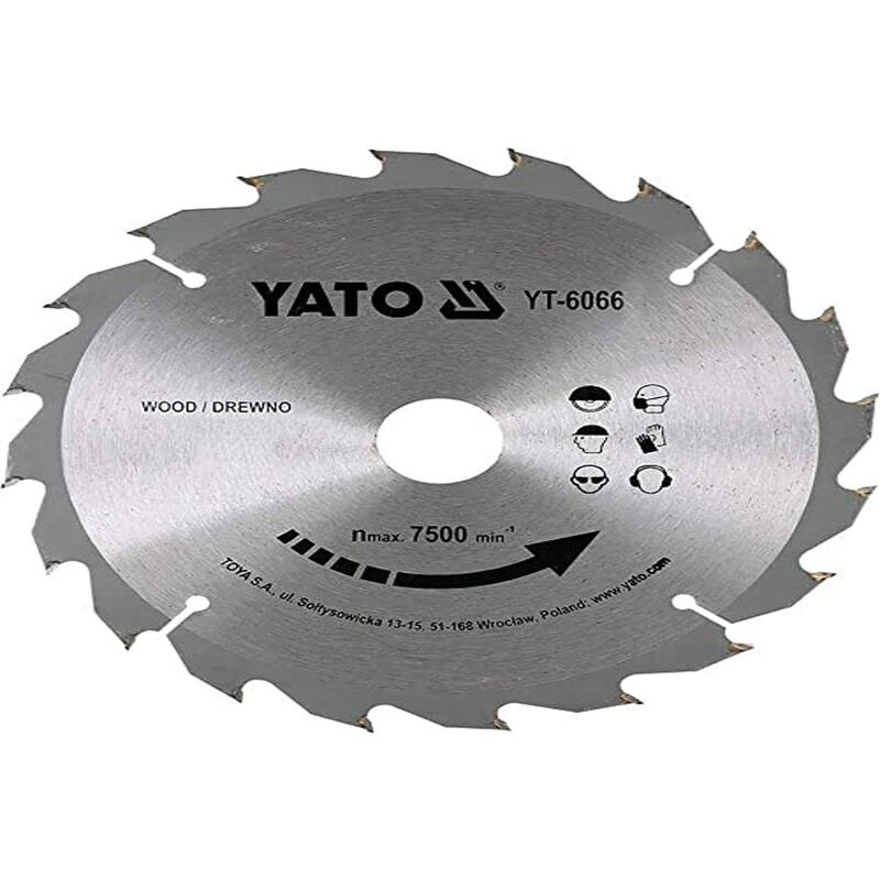 foto del prodotto yt 6066 tct lama di legno 205 x 18 x 24 mm yato