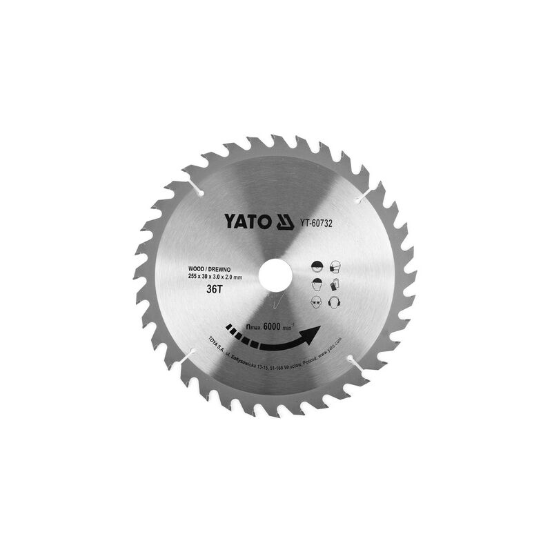 foto del prodotto yt 60732 lama of sega circolare 25,5 cm 1 pz i yato