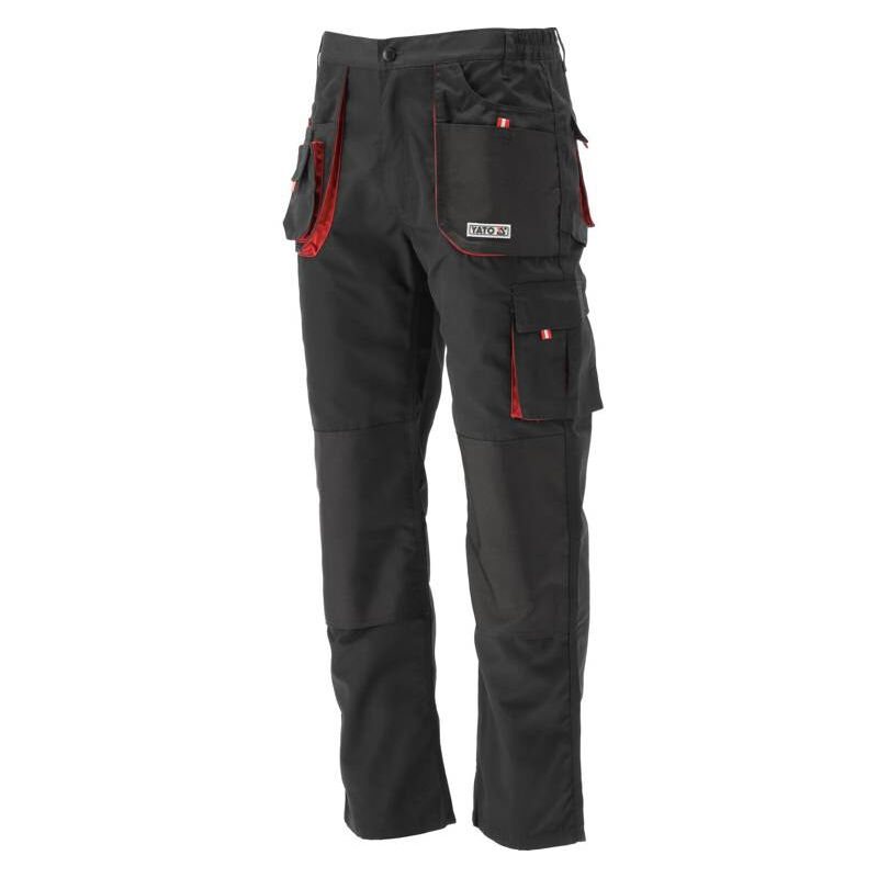 foto del prodotto yt-8027 abbigliamento da lavoro yt-8027 pantaloni da lavoro nero, rosso