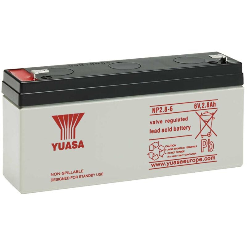 foto del prodotto yuasa batteria al piombo ermetica 6v 2,8ah np2.8 6