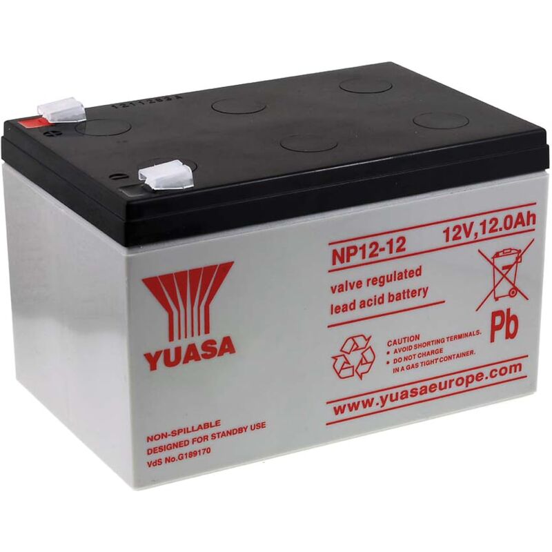 foto del prodotto yuasa batteria al piombo vrla uso industriale 12v 12ah 151x98x97.5mm np12 12