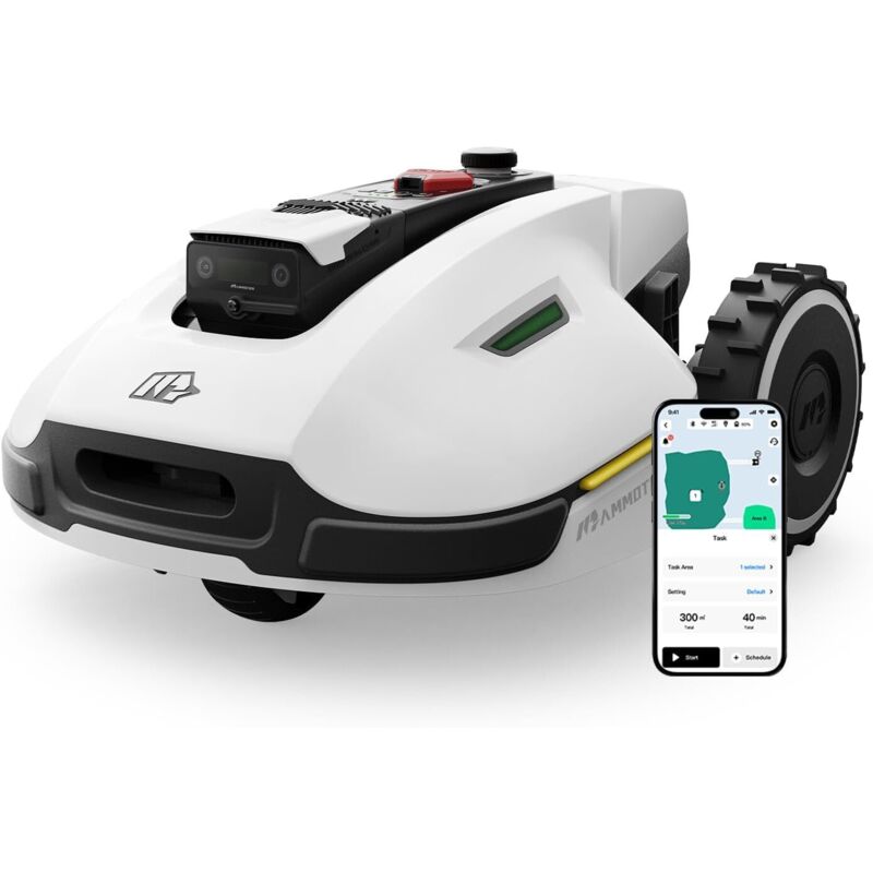 foto del prodotto yuka 1000 robot tagliaerba senza filo perimetrale, consigliato 1000m , auto mappaturae, visione ai 3d rtk, pendenza 50 , con modulo 4g, altezza