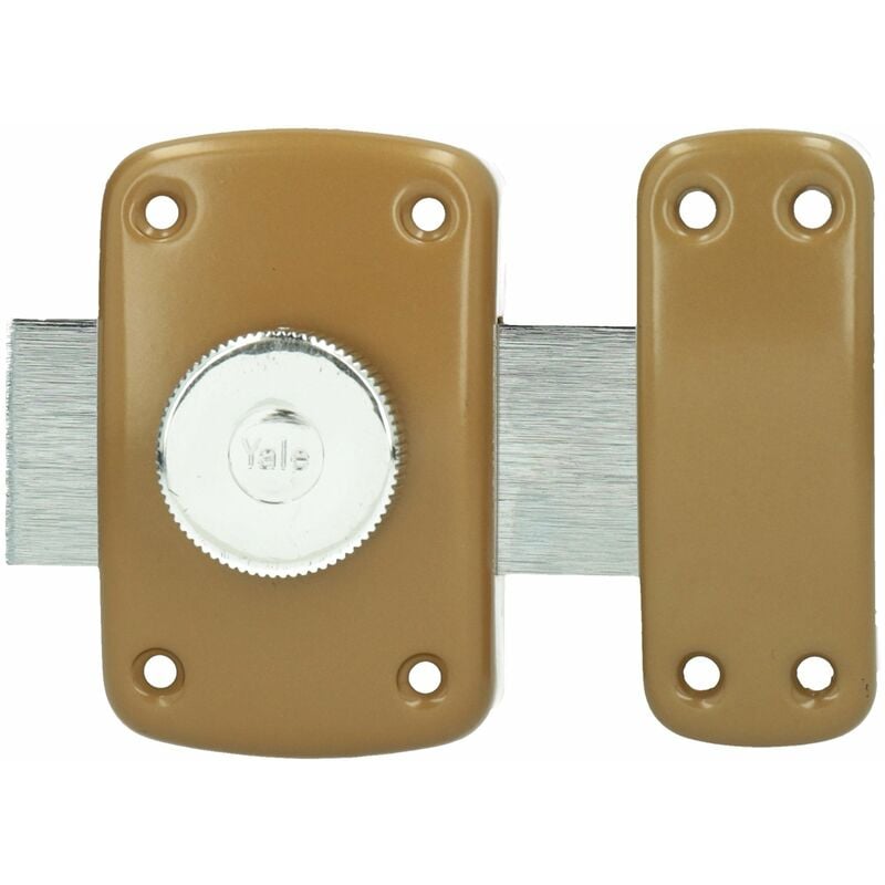foto del prodotto yv10bt 30 serratura a chiavistello, 30 mm, colore marrone oro yale