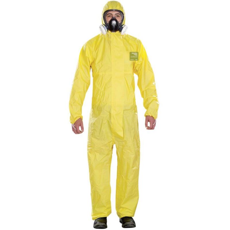 foto del prodotto yy23t 00132 06 alphatec 2300 plus protezione chimica modello 132, giallo, 2xl taglia xxl giallo ansell