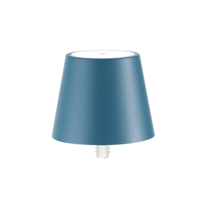 foto del prodotto zafferano lampada a led poldina stopper di ricaricabile e portatile colore blu avio con batteria fino a 12 ore