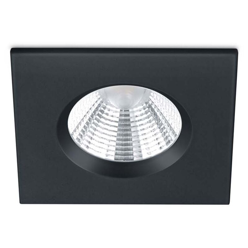 foto del prodotto zagros faretto da incasso led quadrato nero dimmerabile ip65 8,5cmx8,5cm