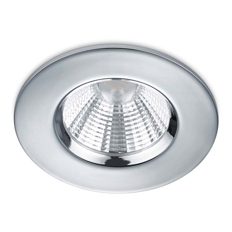 foto del prodotto zagros faretto da incasso led rotondo cromato dimmerabile ip65 diam. 8,5cm
