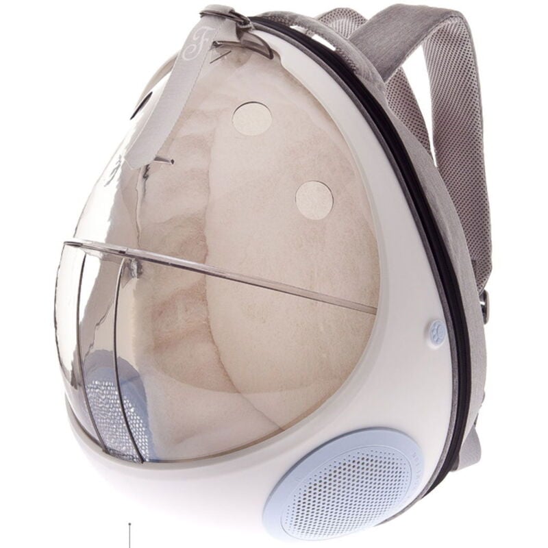 foto del prodotto zainetto con cuscino interno modello space traveller per cani e gatti zaino nero