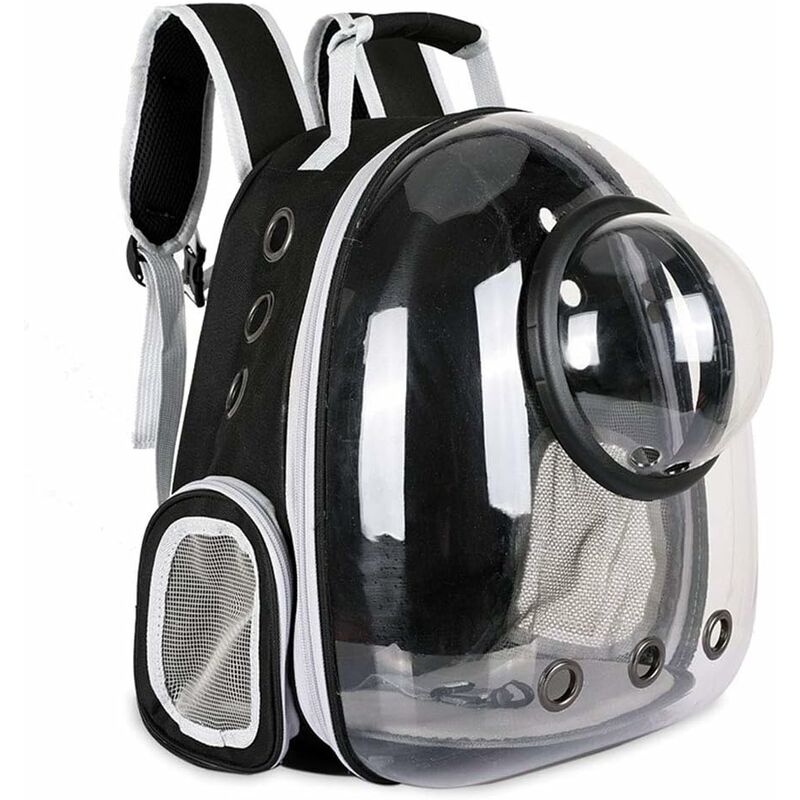 foto del prodotto zaino capsula spaziale per animali di piccola e media taglia, trasparente, traspirante, resistente al calore, per viaggi, trekking, passeggiate,