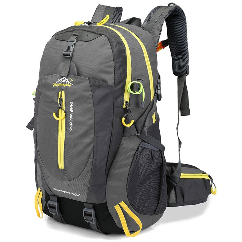 foto del prodotto zaino da viaggio resistente all acqua da 40 litri, campeggio, escursionismo, laptop, trekking, arrampicata, per uomo e donna
