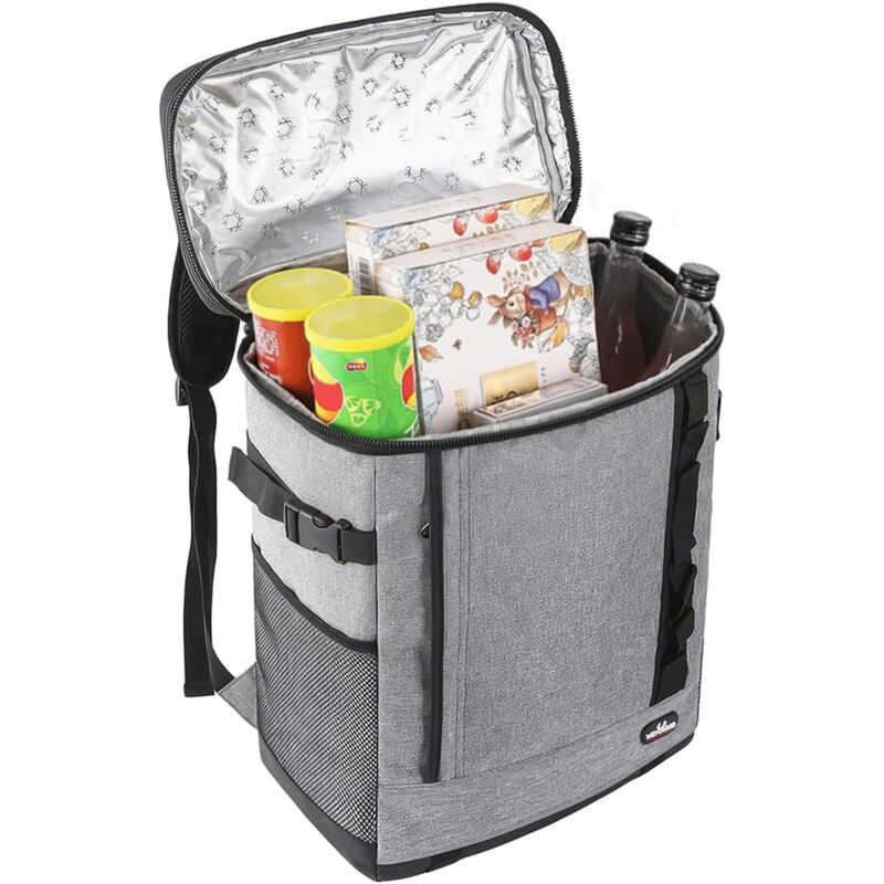 foto del prodotto zaino isolato da 20 litri, borsa termica per il pranzo, borsa frigo, per mantenere il cibo caldo o freddo per picnic, escursioni, campeggio,