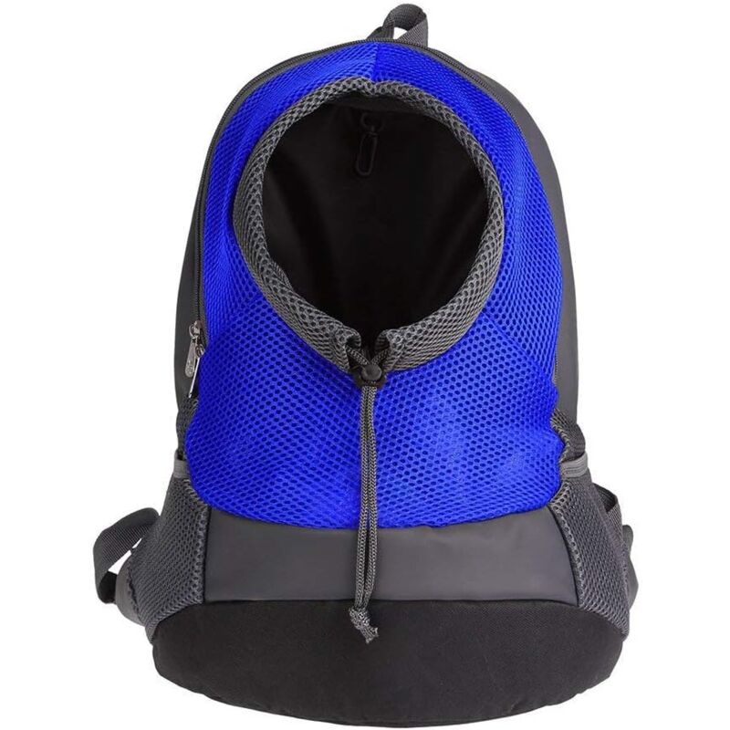 foto del prodotto zaino per animali domestici per cani di piccola taglia, gatti e cuccioli massimo 8 kg , borsa da viaggio anteriore e posteriore in morbida rete