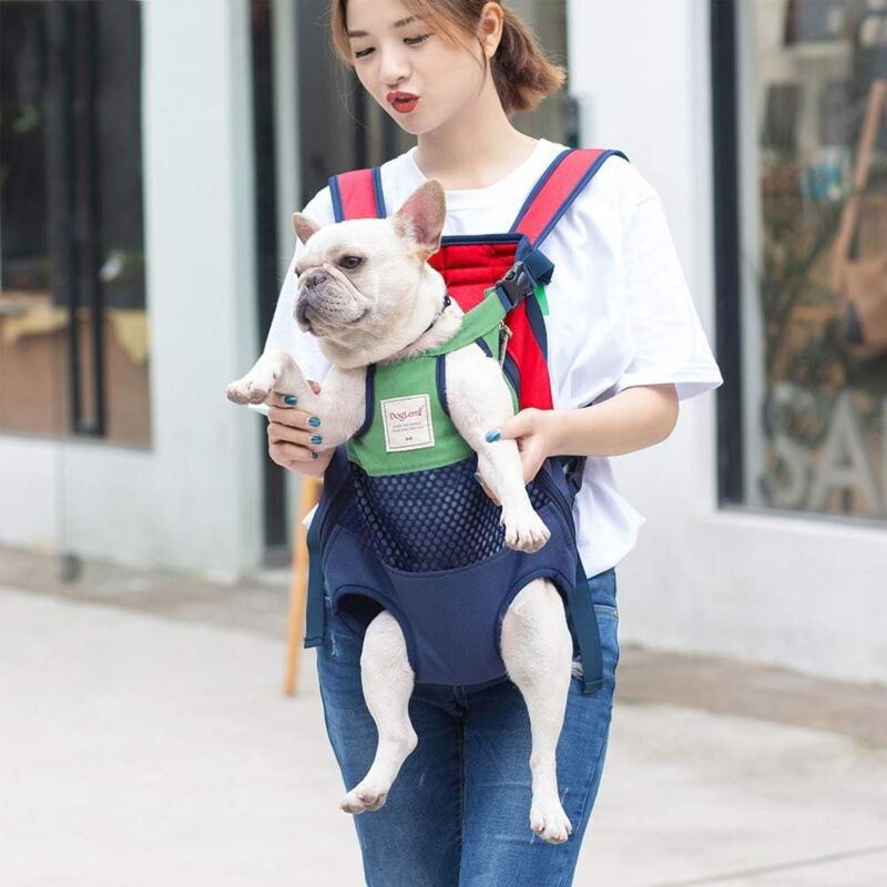 foto del prodotto zaino per cani zaino per animali domestici per cani di piccola e media taglia, borsa da viaggio a mani libere per gatti blu verde 