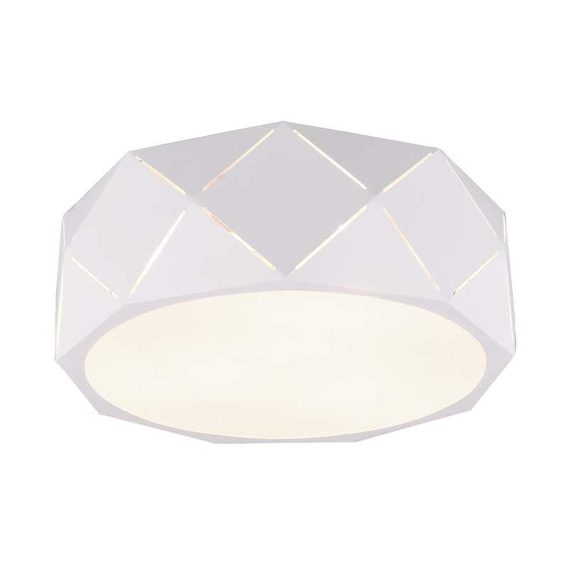 foto del prodotto zandor plafoniera metallo bianco con tagli laser e diffusore d. 40cm