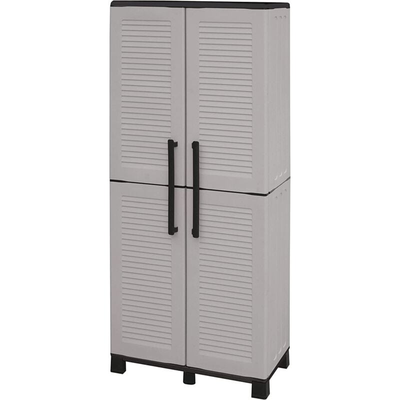foto del prodotto zanvic armadio portascope in polipropilene 68 x 37 x h169 cm 2 ante e 3 ripiani