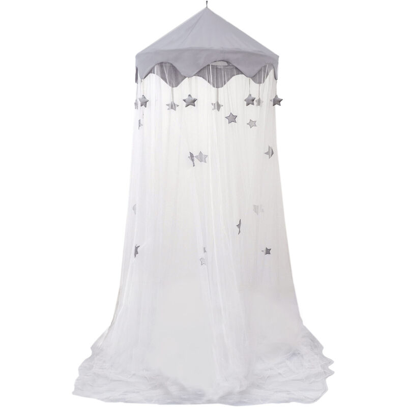 foto del prodotto zanzariera ignifuga 2,5x13,5m baldacchino struttura a stella sopraccielo bambini