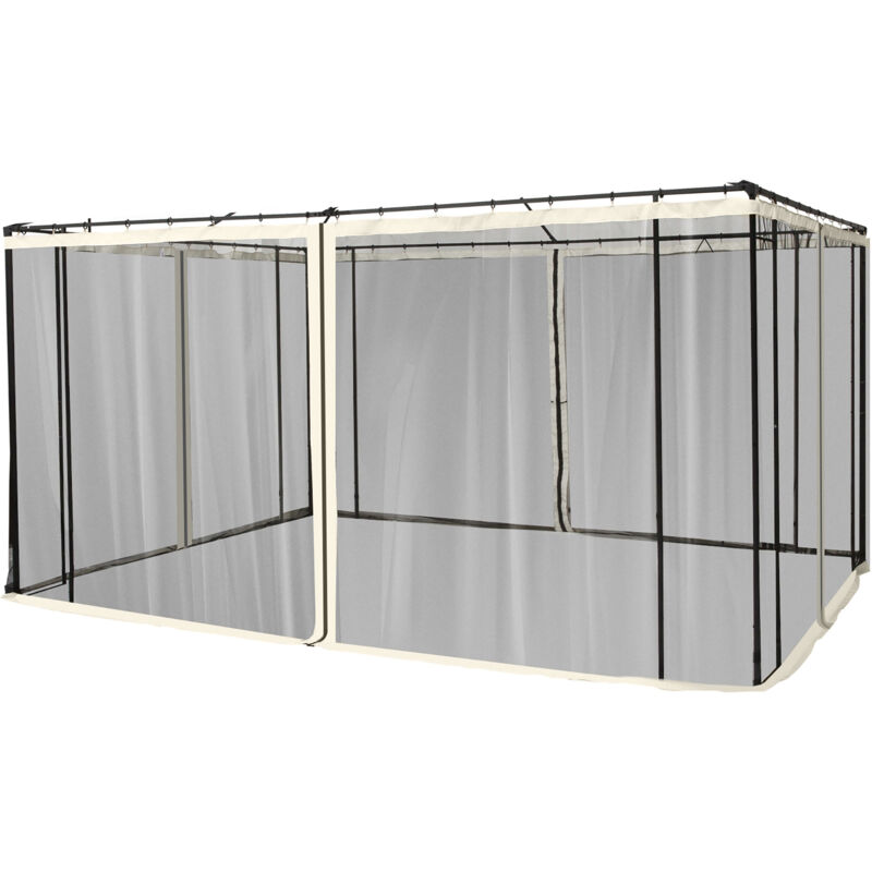 foto del prodotto zanzariera per gazebo, tende zanzariera di ricambio outsunny