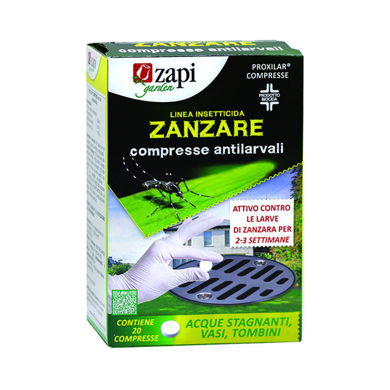 foto del prodotto zapi larvicida pyriproxyfen 20 compresse da gr.2 astuccio gr.40