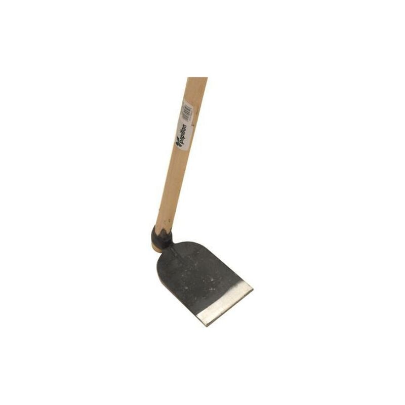 foto del prodotto zappa forgiata in acciaio quadra con manico da 130 cm papillon 160x190 mm