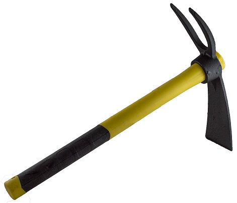 foto del prodotto zappetta manico resina taglio e bidentec/m.co fibra vetro