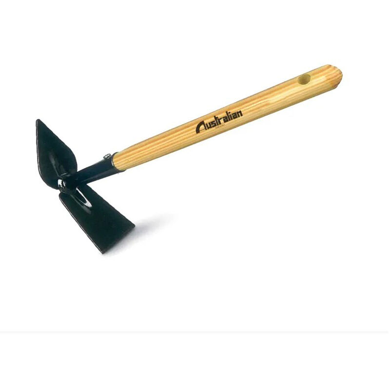 foto del prodotto zappetta quadra e cuore in acciaio con manico in legno 40cm australian