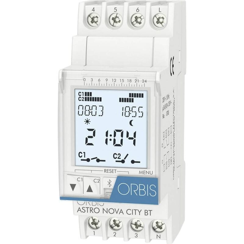 foto del prodotto zeitschalttechnik astro nova city 230 v timer per guida din digitale 230 v ac orbis