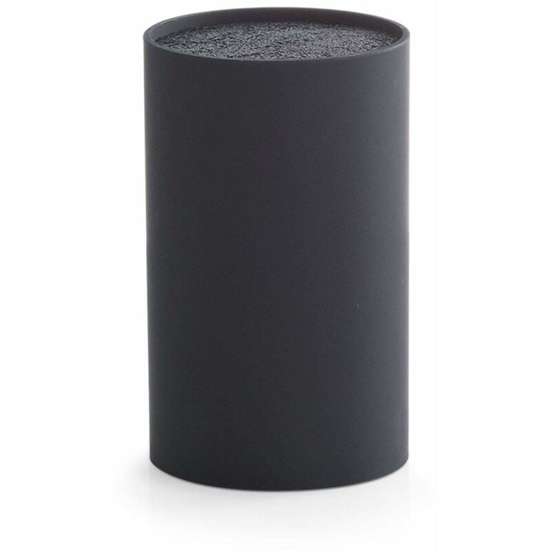 foto del prodotto zeller present zeller, blocco portacoltelli con inserto in setole, in plastica, nero, 0