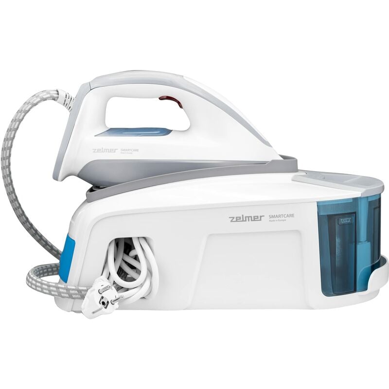 foto del prodotto zelmer zis6450 ferro da stiro a vapore con caldaia ad alta pressione, 2400 w, 1,3 l, suola diamond 4d proslide 450 g, sistema di decalcificazione