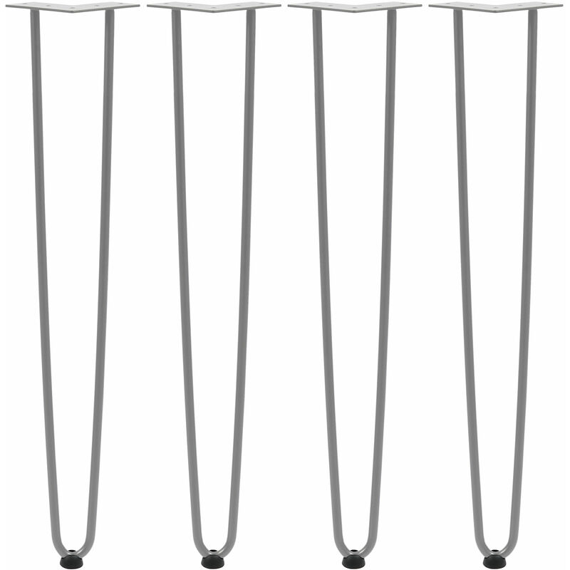 foto del prodotto zelsius set di 4 gambe a forcella, 71 cm, grigio, 2 gambe da tavolo a puntone