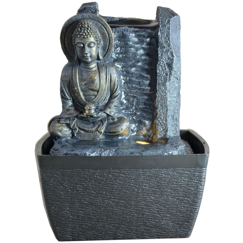 foto del prodotto zen ar me feng shui serenity, fontanella per interni con led, 18 cm